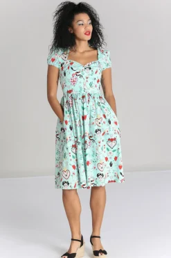 Hell Bunny Tijuana Midi Dress Green Hot