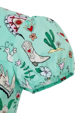 Hell Bunny Tijuana Midi Dress Green Hot