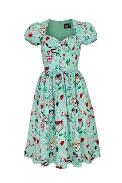 Hell Bunny Tijuana Midi Dress Green Hot