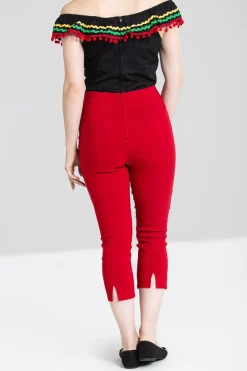 Hell Bunny Tina Capris Red