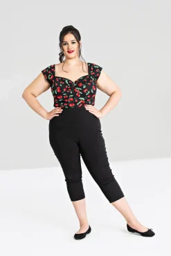 Hell Bunny Tina Capris Black Sale