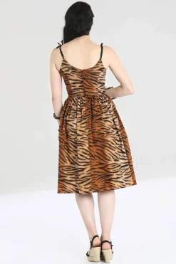 Hell Bunny Tora 50's Dress Brown Sale