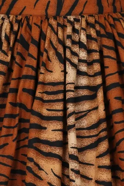 Hell Bunny Tora 50's Skirt Brown