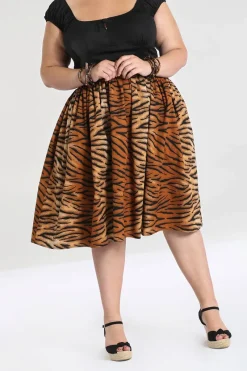 Hell Bunny Tora 50's Skirt Brown