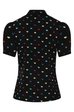 Hell Bunny True Love Blouse Black Outlet