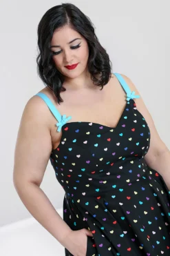 Hell Bunny True Love Mid Dress Black