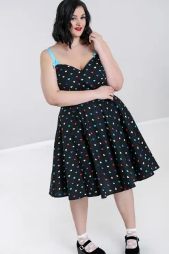 Hell Bunny True Love Mid Dress Black