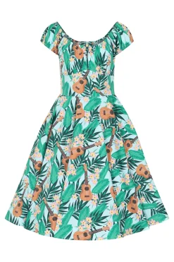Hell Bunny Ukulele Dress Blue Sale
