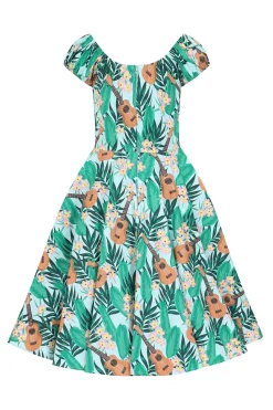 Hell Bunny Ukulele Dress Blue Sale