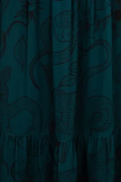 Hell Bunny Venom Skirt DarkGreen Best