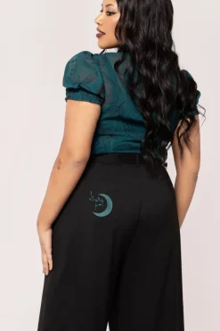 Hell Bunny Venom Trousers Black New