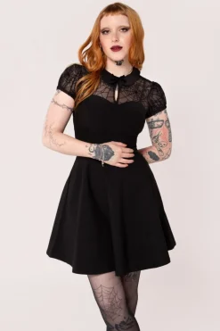 Hell Bunny Viola Dress Black New