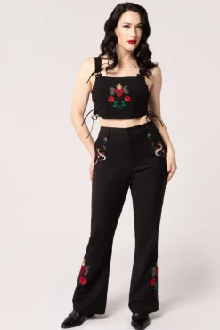 Hell Bunny Viva Maria Trousers Black Discount