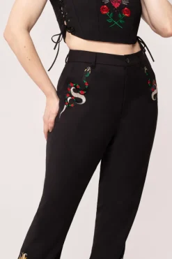Hell Bunny Viva Maria Trousers Black Discount