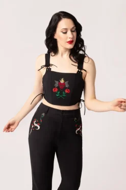 Hell Bunny Viva Maria Trousers Black Discount