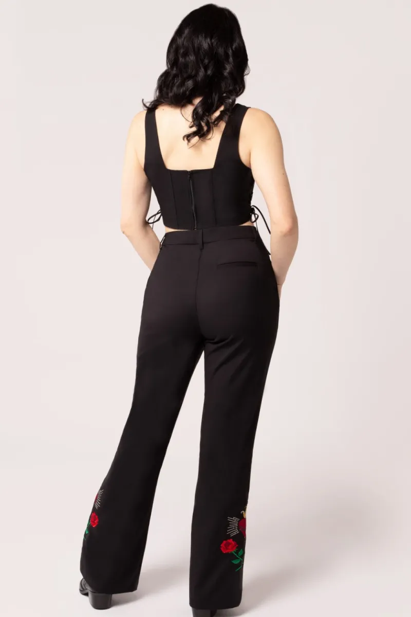 Hell Bunny Viva Maria Trousers Black Discount