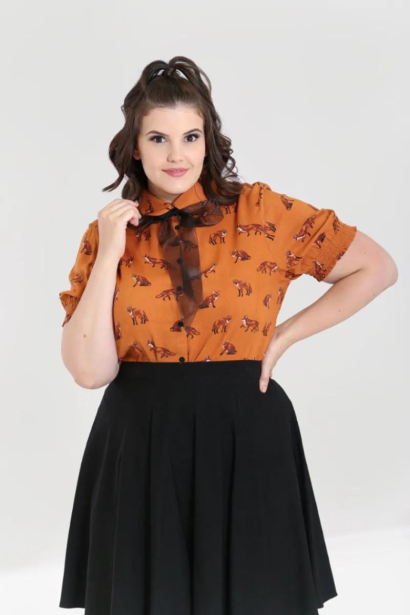 Hell Bunny Vixey Blouse New