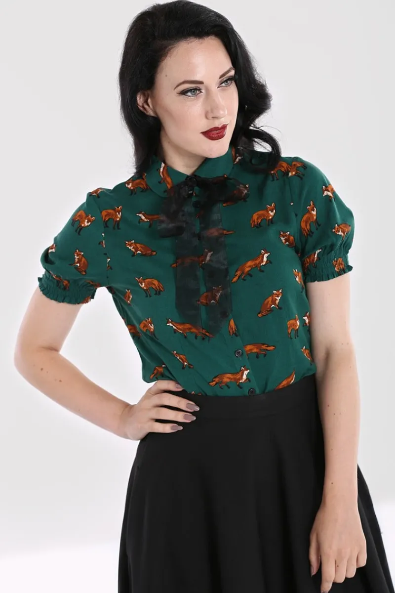 Hell Bunny Vixey Blouse New