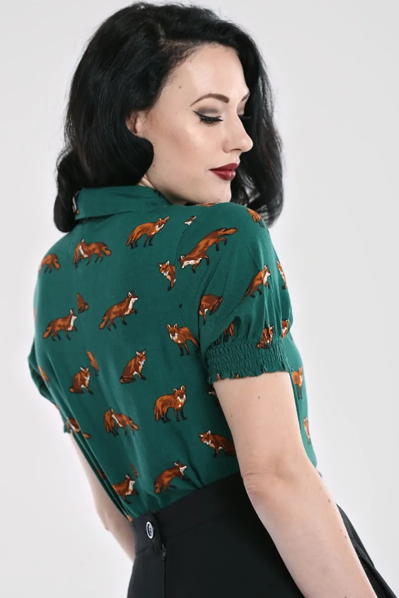 Hell Bunny Vixey Blouse New