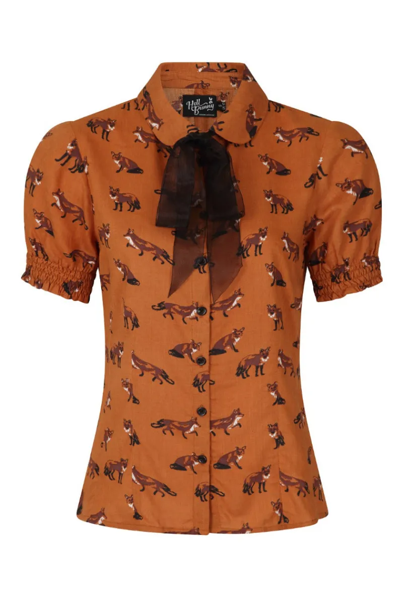 Hell Bunny Vixey Blouse New