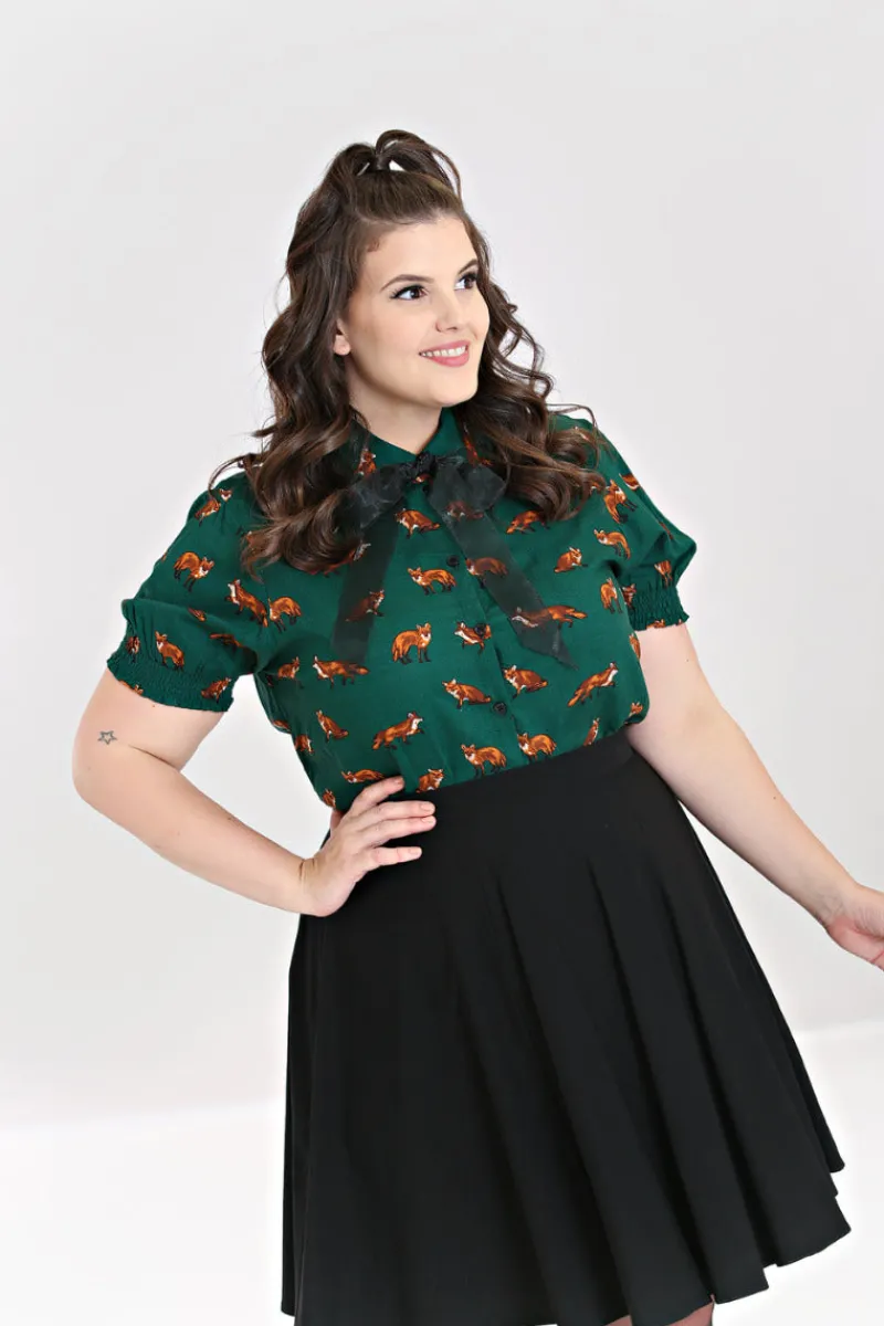 Hell Bunny Vixey Blouse New