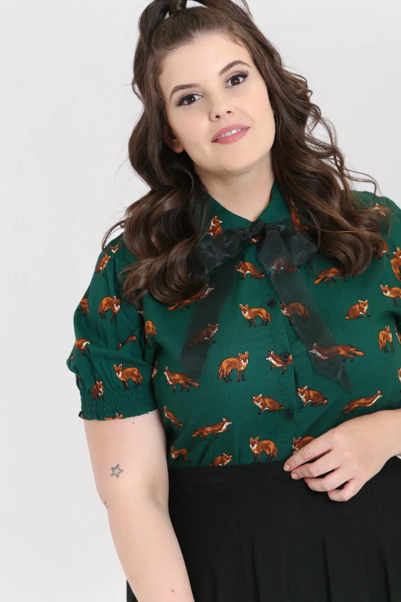 Hell Bunny Vixey Blouse New