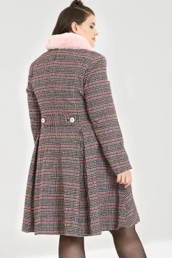 Hell Bunny Watson Coat Pink Clearance