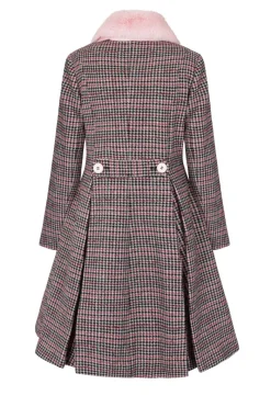 Hell Bunny Watson Coat Pink Clearance
