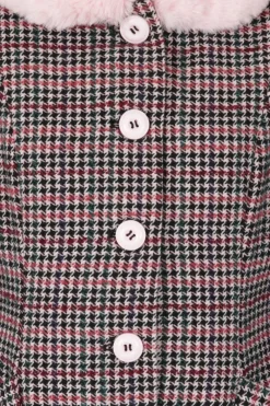 Hell Bunny Watson Coat Pink Clearance