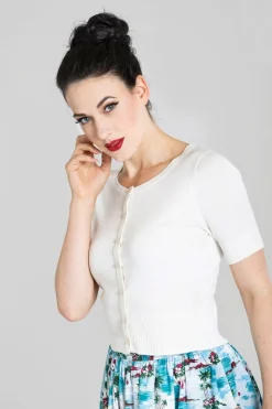 Hell Bunny Wendi Cardigan Ivory Sale