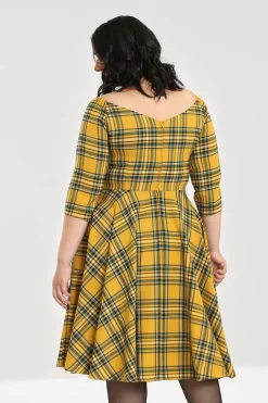 Hell Bunny Wither 50's Dress Mustard Best