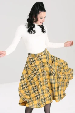 Hell Bunny Wither Skirt Mustard Discount