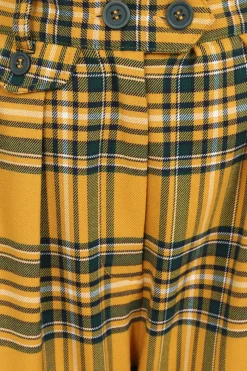 Hell Bunny Wither Trousers Mustard Hot