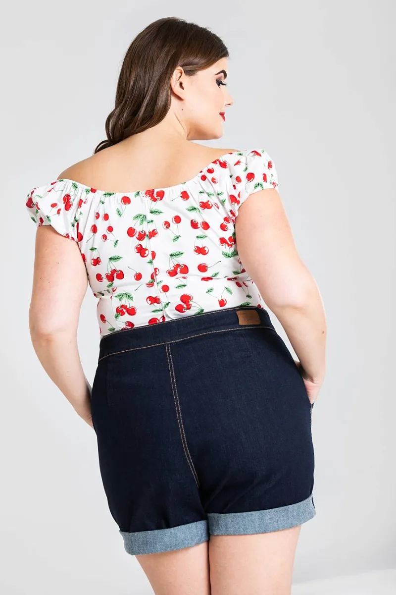 Hell Bunny Yaz Short Navy Clearance