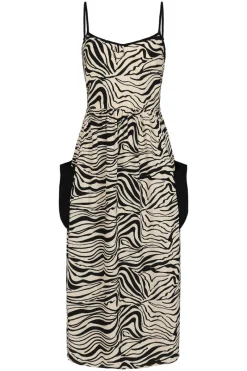 Hell Bunny Zebra Maxi Dress Ivory Best
