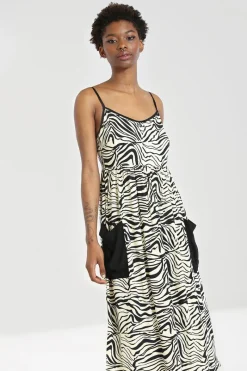Hell Bunny Zebra Maxi Dress Ivory Best