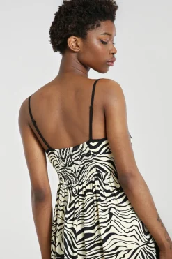 Hell Bunny Zebra Maxi Dress Ivory Best