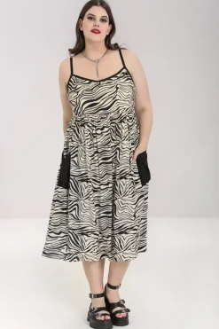 Hell Bunny Zebra Maxi Dress Ivory Best