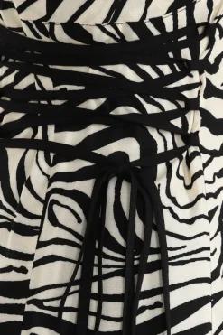 Hell Bunny Zebra Mini Dress Ivory Clearance
