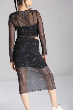 Hell Bunny Zodiac Mesh Skirt Black Online