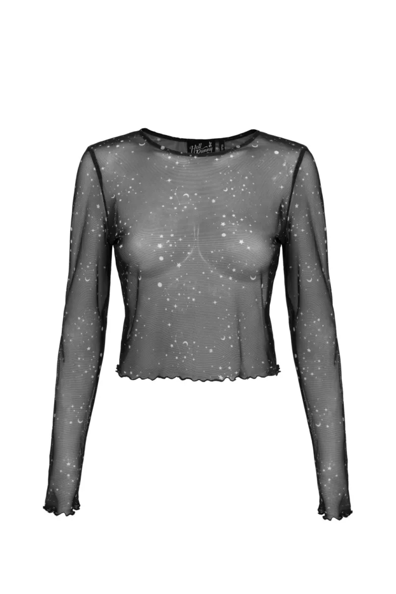 Hell Bunny Zodiac Mesh Top Black Online