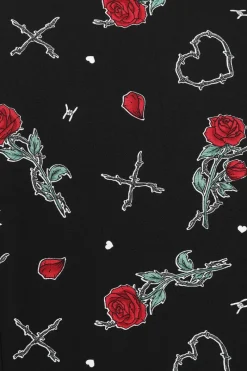 Hell Bunny Zoey Blouse Black Hot