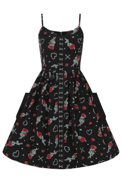 Hell Bunny Zoey Knee Dress Black Discount