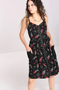 Hell Bunny Zoey Knee Dress Black Discount