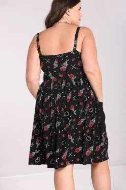 Hell Bunny Zoey Knee Dress Black Discount