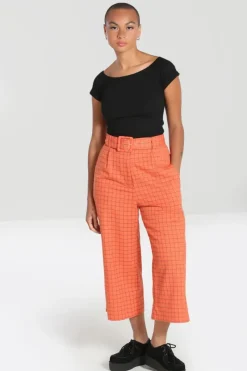 Hell Bunny Zora Trousers Orange Discount