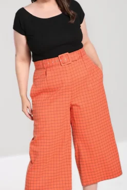 Hell Bunny Zora Trousers Orange Discount